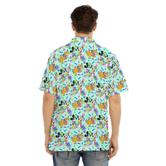 80s Pop Party Pals - Men's Hawaiian Button Up Shirt