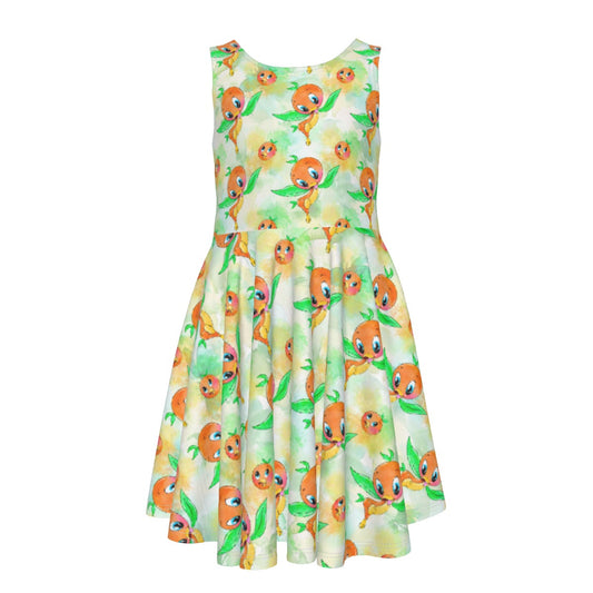 Sunny Citrus Thoughts - Kid's Sleeveless Skater Dress