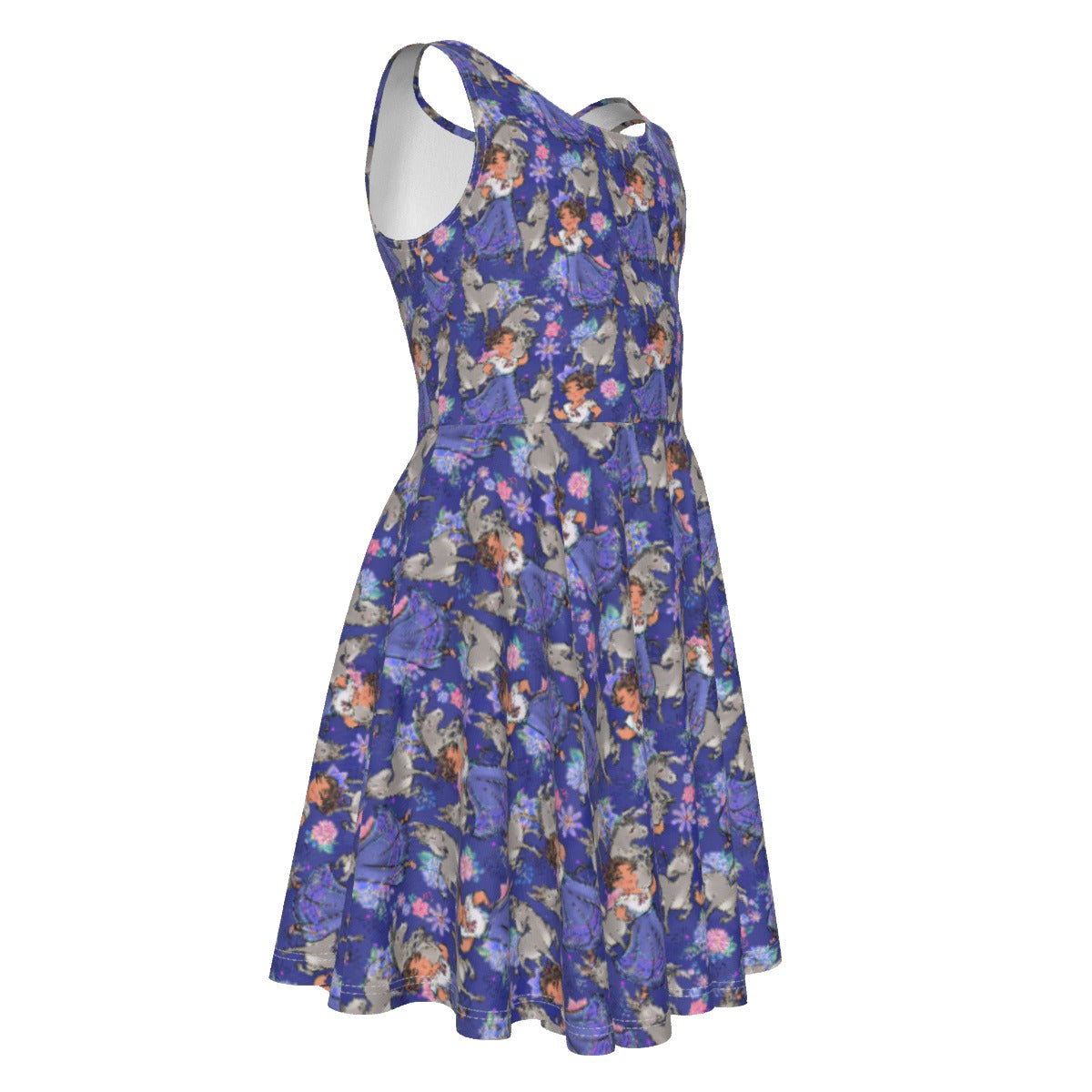 Whimsical Strong Heroine - Kid's Sleeveless Skater Dress