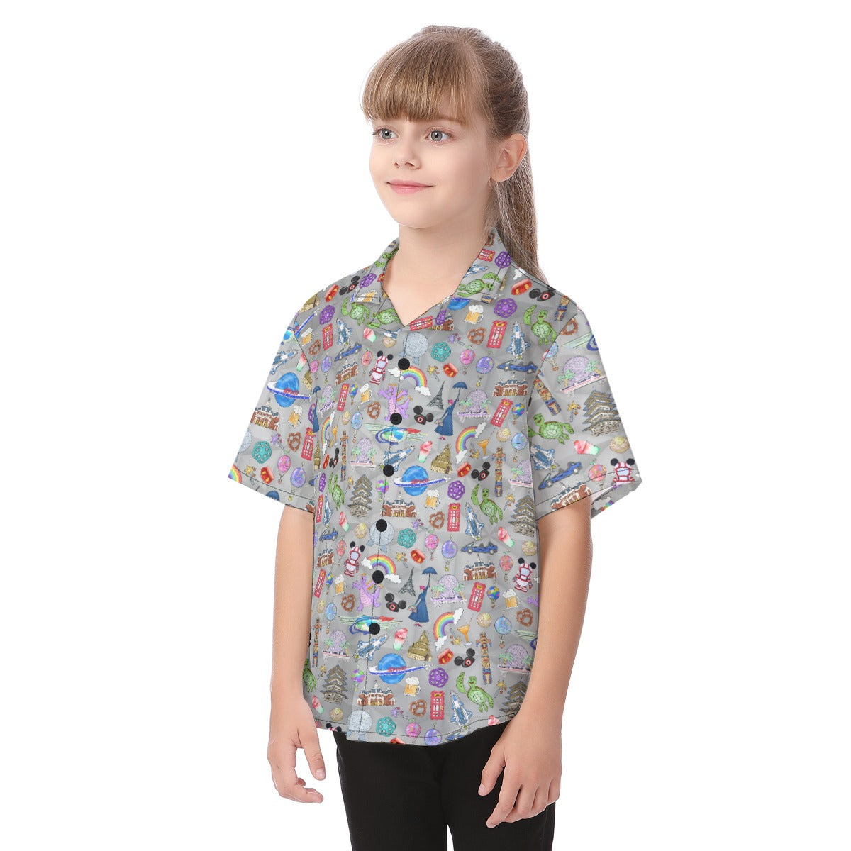 EC Around The World Experience - Kid's Hawaiian Button Up Shirt