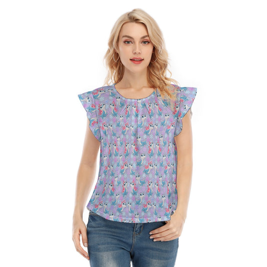Bruni the Fire Spirit - Women’s Flutter Sleeve Top