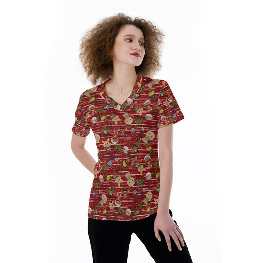 A Very Festive Puppet Christmas - Women's Short Sleeve V-Neck T-Shirt