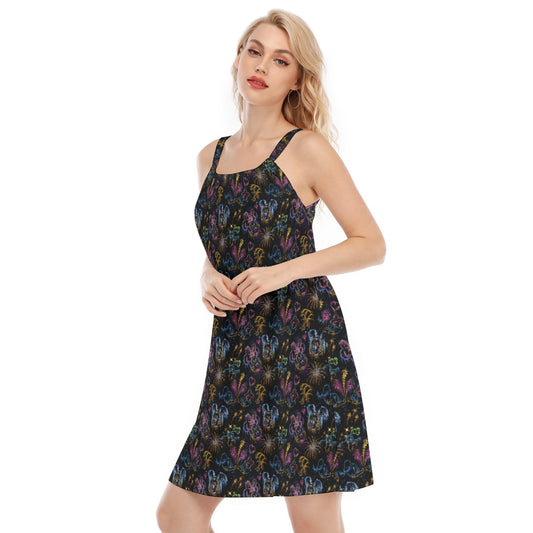 Mouse Friends’ Love in the Sky - Women’s Adjustable Sundress