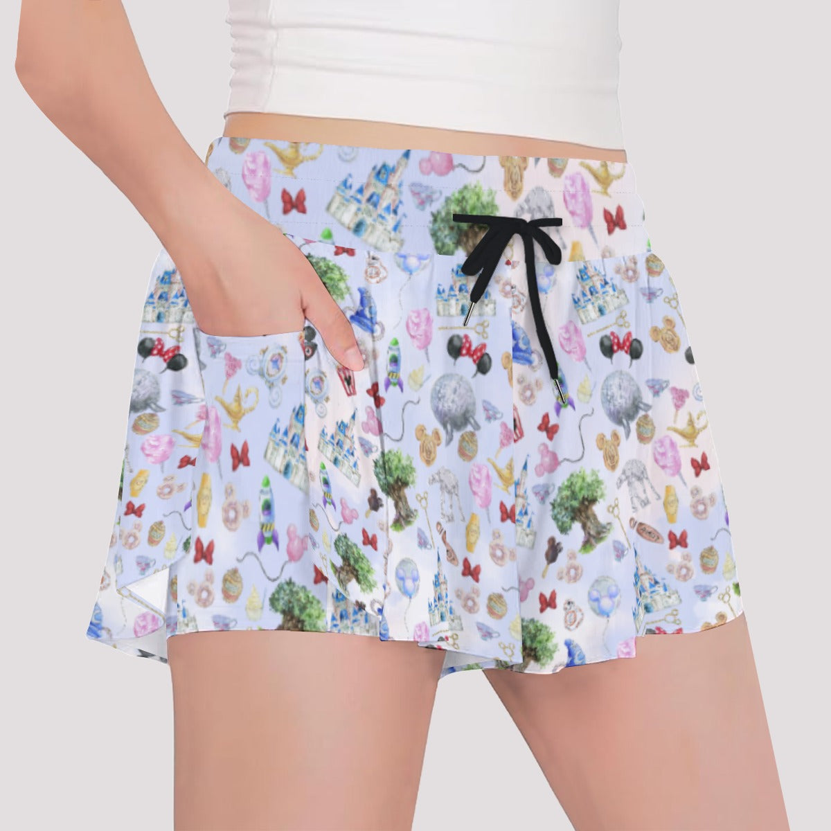 WDW Park Hopper - Girls’ Flowy Pocket Shorts