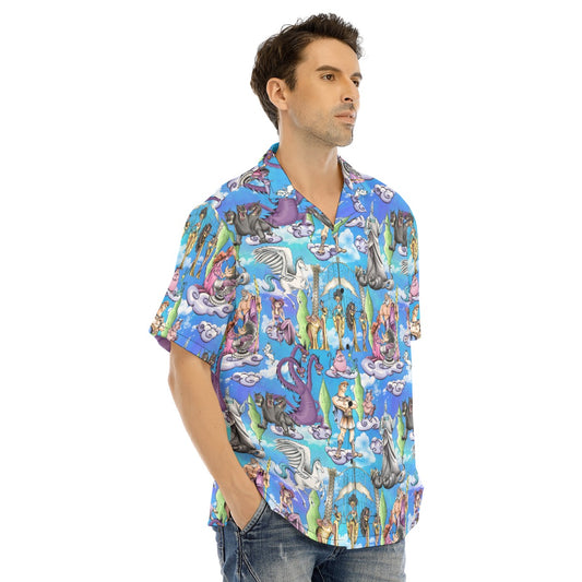 Mythic Hero Chaos Clouds - Men's Hawaiian Button Up Shirt