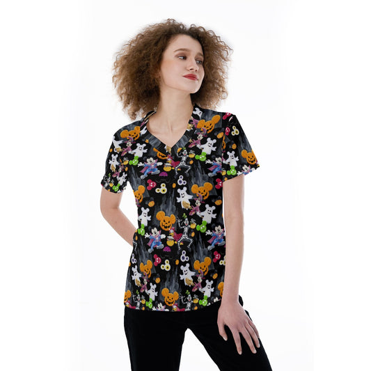 Mouse Gang Trick or Treatreat - Women's Short Sleeve V-Neck T-Shirt