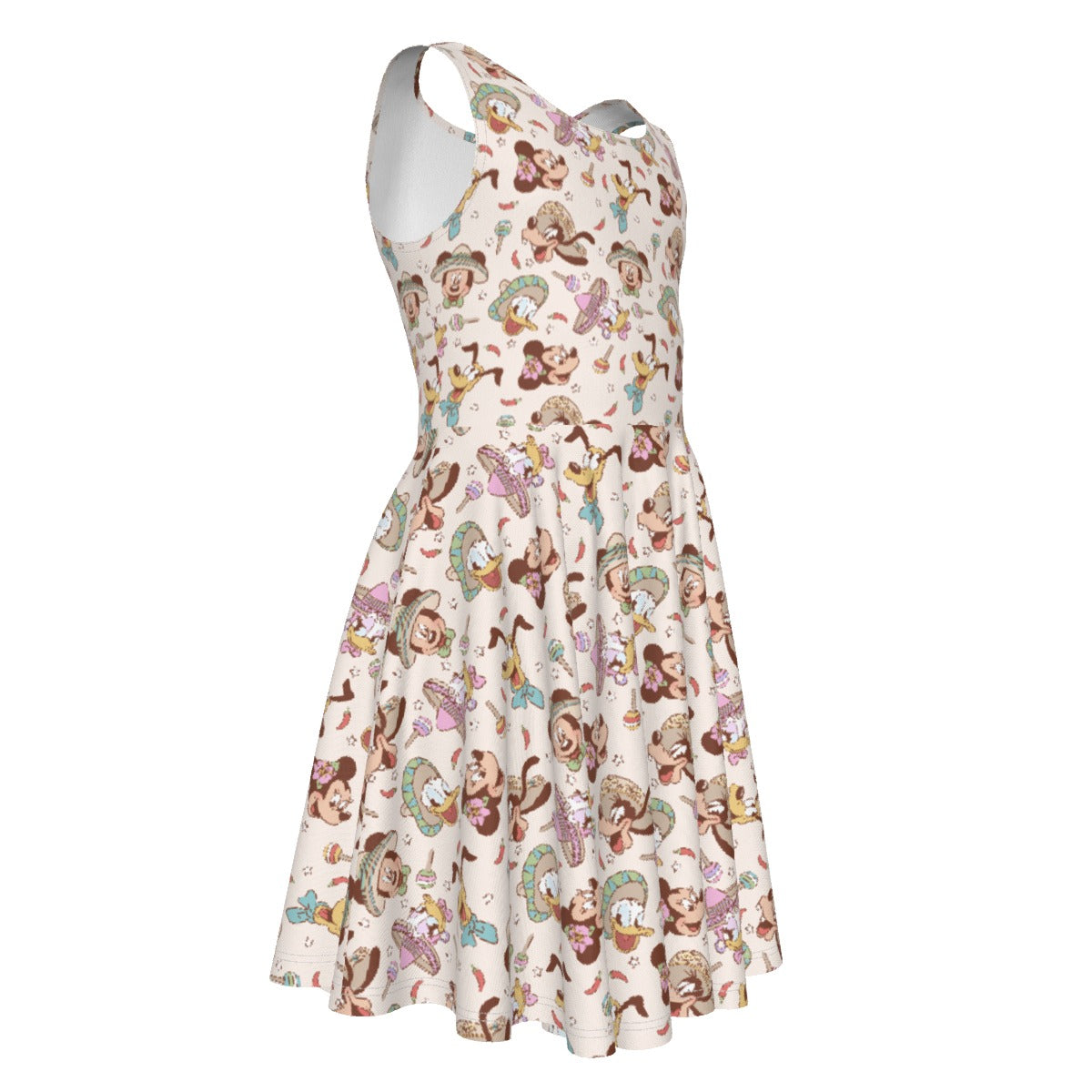 Fiesta Sombrero Pals - Kid's Sleeveless Skater Dress
