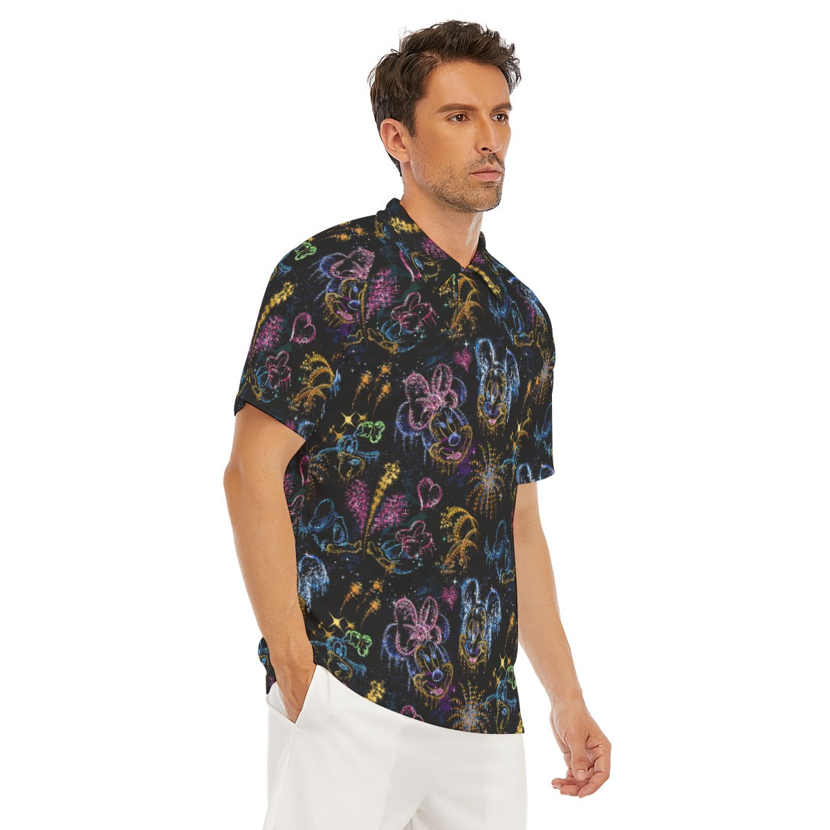 Mouse Friends’ Love in the Sky - Men's Polo Shirt