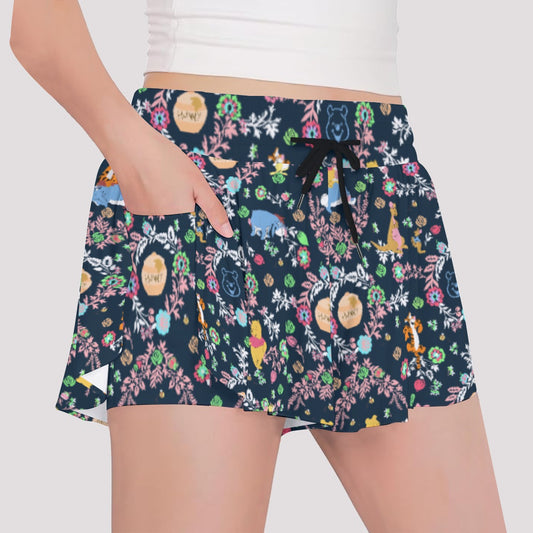 Garden Whimsy - Hundred Acre Blooms - Girls’ Flowy Pocket Shorts