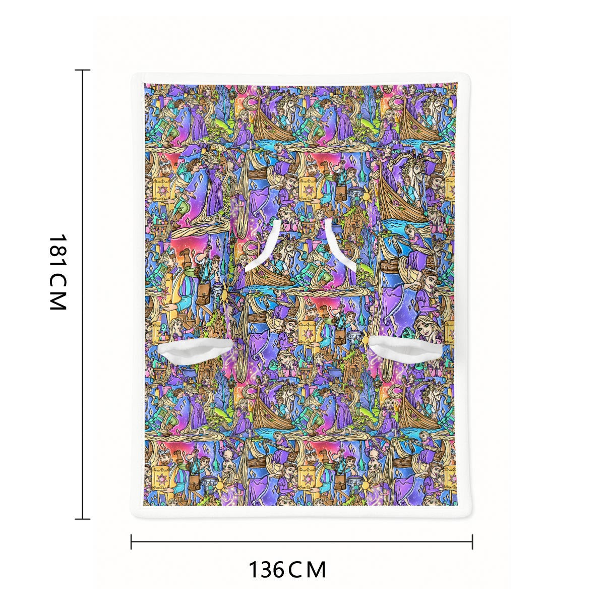 Golden Hair Storybook Scenes - Wearable Blanket Hoodie