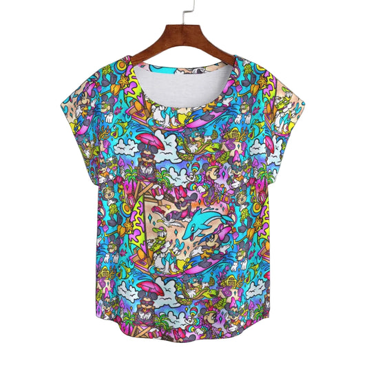 Island Beach Bash - Women’s Relaxed Fit Scoop Tee