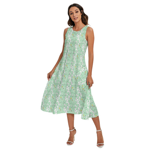 Drawing Pixie Fairy - Women’s Diagonal Pocket Midi Dress