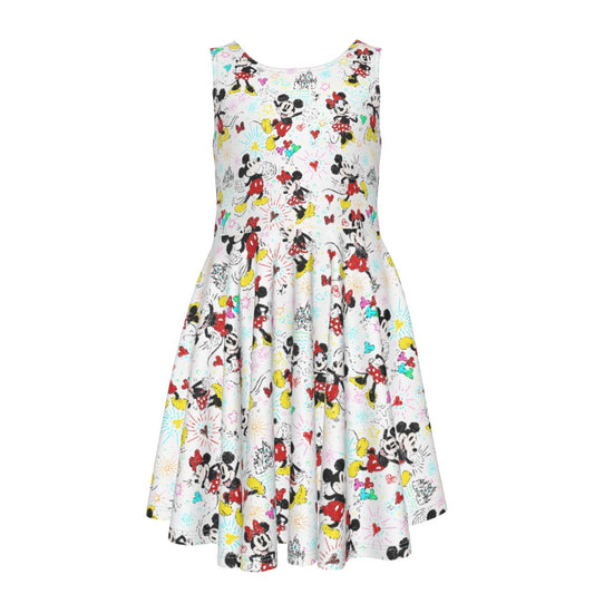 Doodle Mouse Magic - Kid's Sleeveless Skater Dress