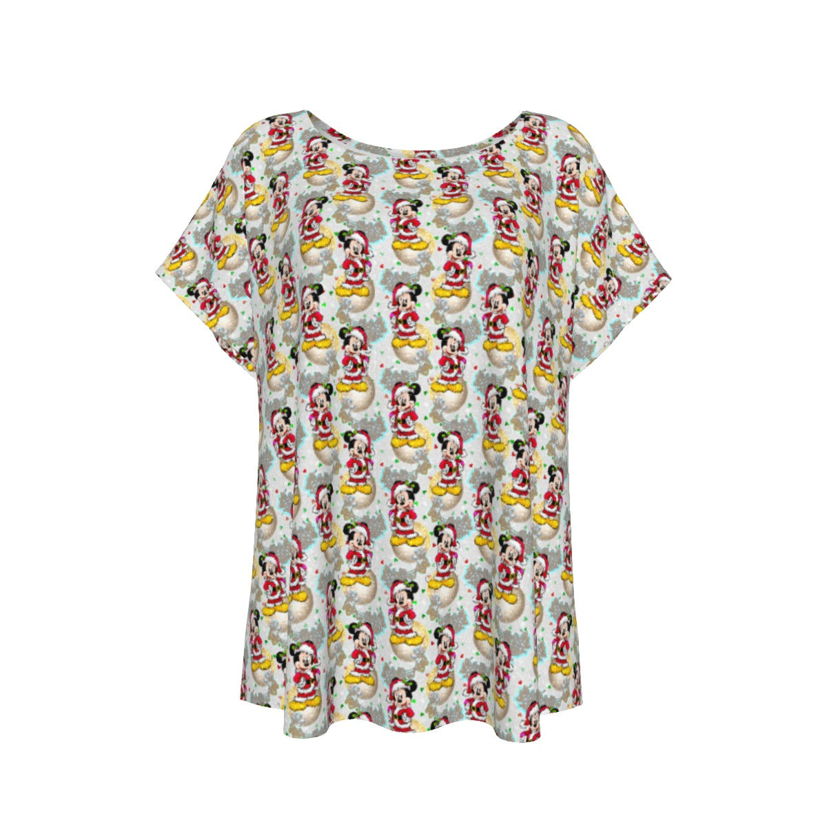 Santa Mouse Celebration - Women’s Relaxed Fit Scoop Tee