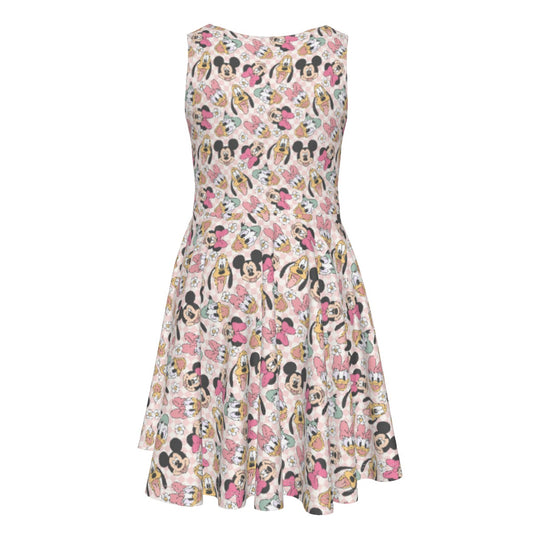 Pastel Picnic Party - Kid's Sleeveless Skater Dress