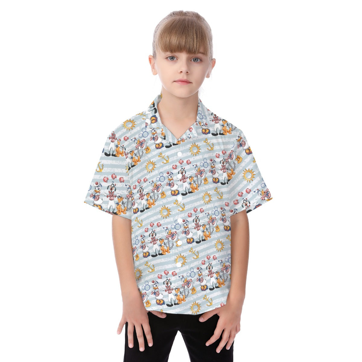 Set Sail with the Crewends - Kid's Hawaiian Button Up Shirt