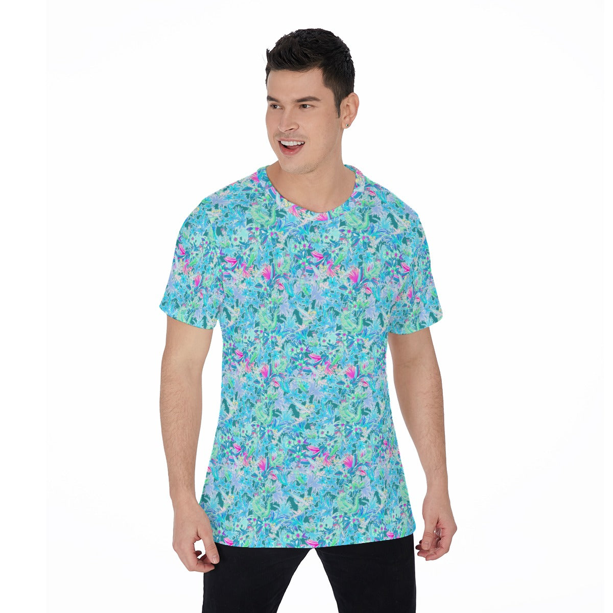 Bright Floral Flight - Neverland Adventure - Men's Short Sleeve T-Shirt