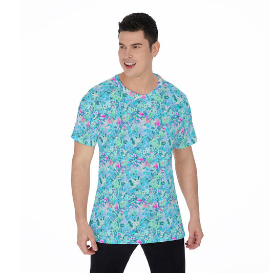 Bright Floral Flight - Neverland Adventure - Men's Short Sleeve T-Shirt