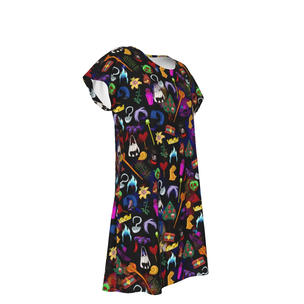 Villainous Icons Collage - Women's T-Shirt Dress
