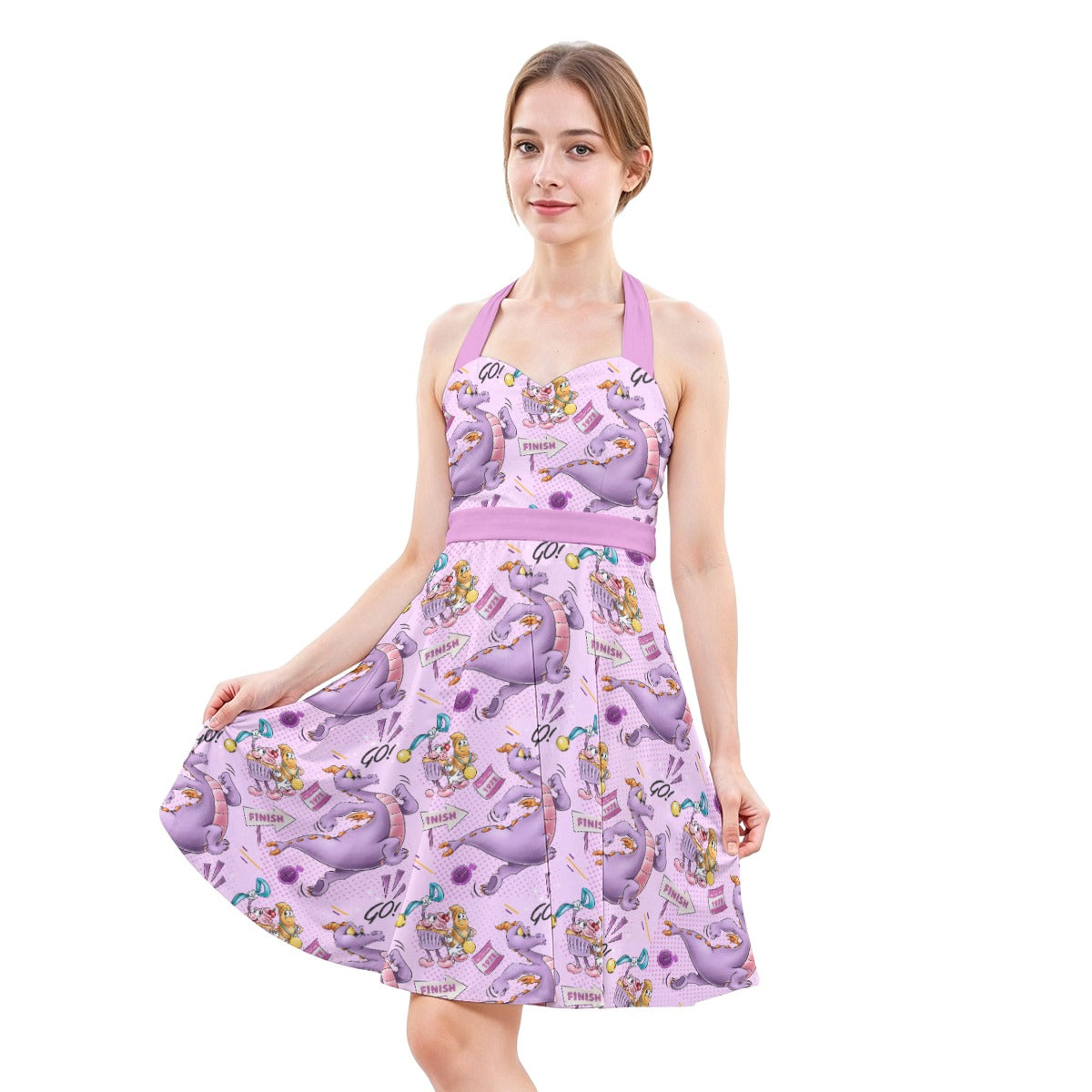 Figment Race Day Dash - Women's Halter Vintage Pocket Dress