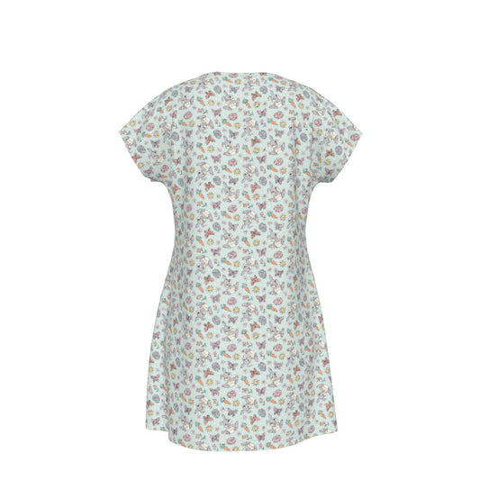 Springtime Bunny Cheer - Women's T-Shirt Dress