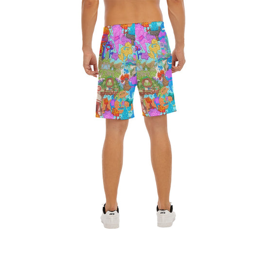Element City Scene Collage - Men’s Pocket Beach Shorts