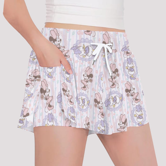 Sweet Springtime Style Duoaisy - Girls’ Flowy Pocket Shorts