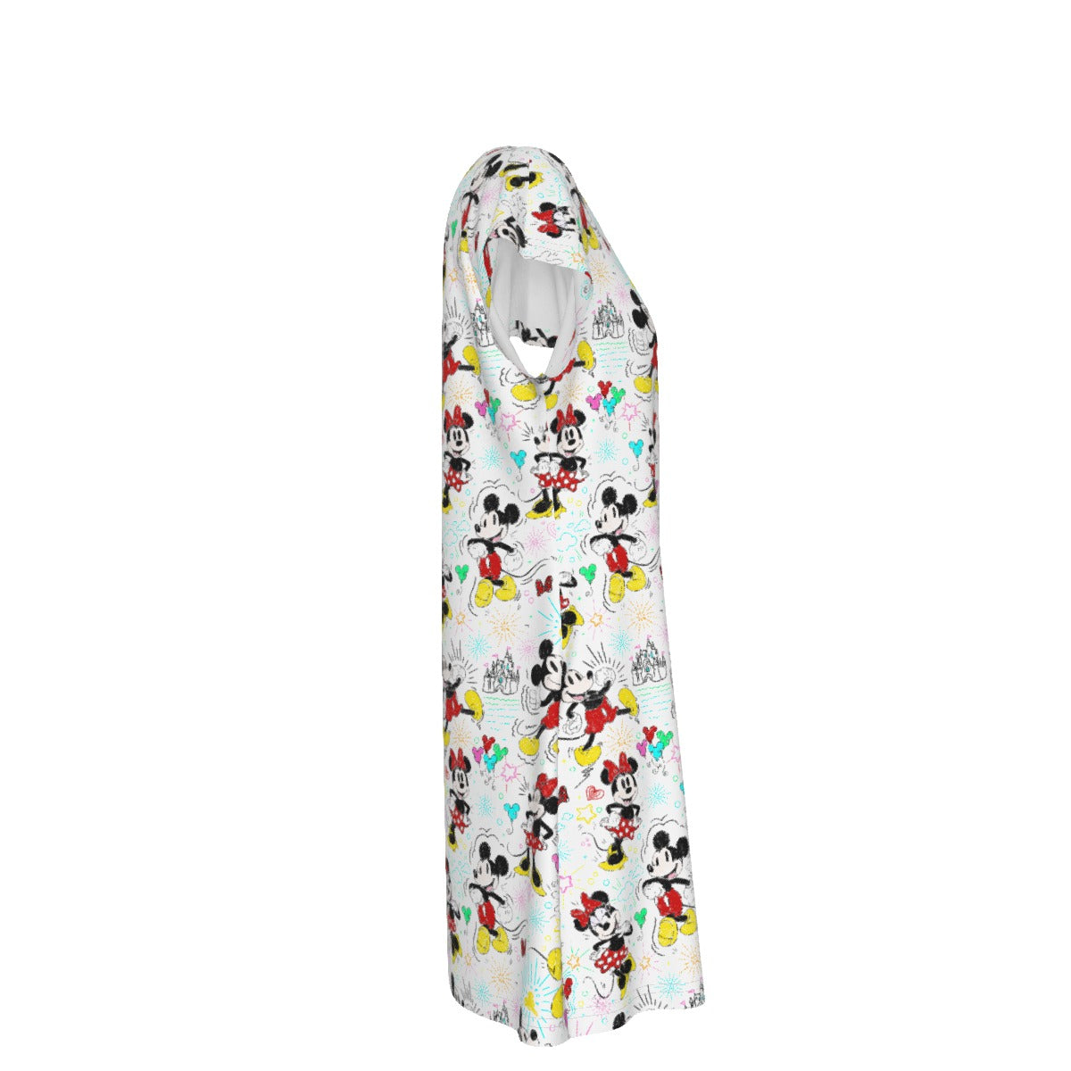 Doodle Mouse Magic - Women's T-Shirt Dress