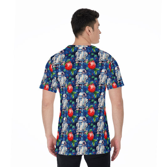 Little Blue Christmas Droid - Men's Short Sleeve T-Shirt