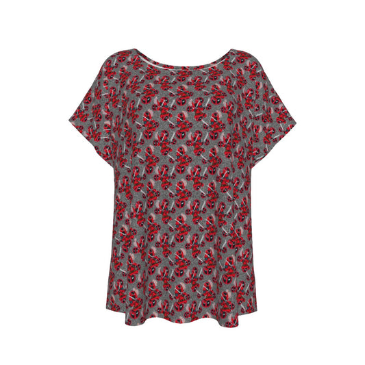 Superhero Stitch - Red Masked Hero - Women’s Relaxed Fit Scoop Tee