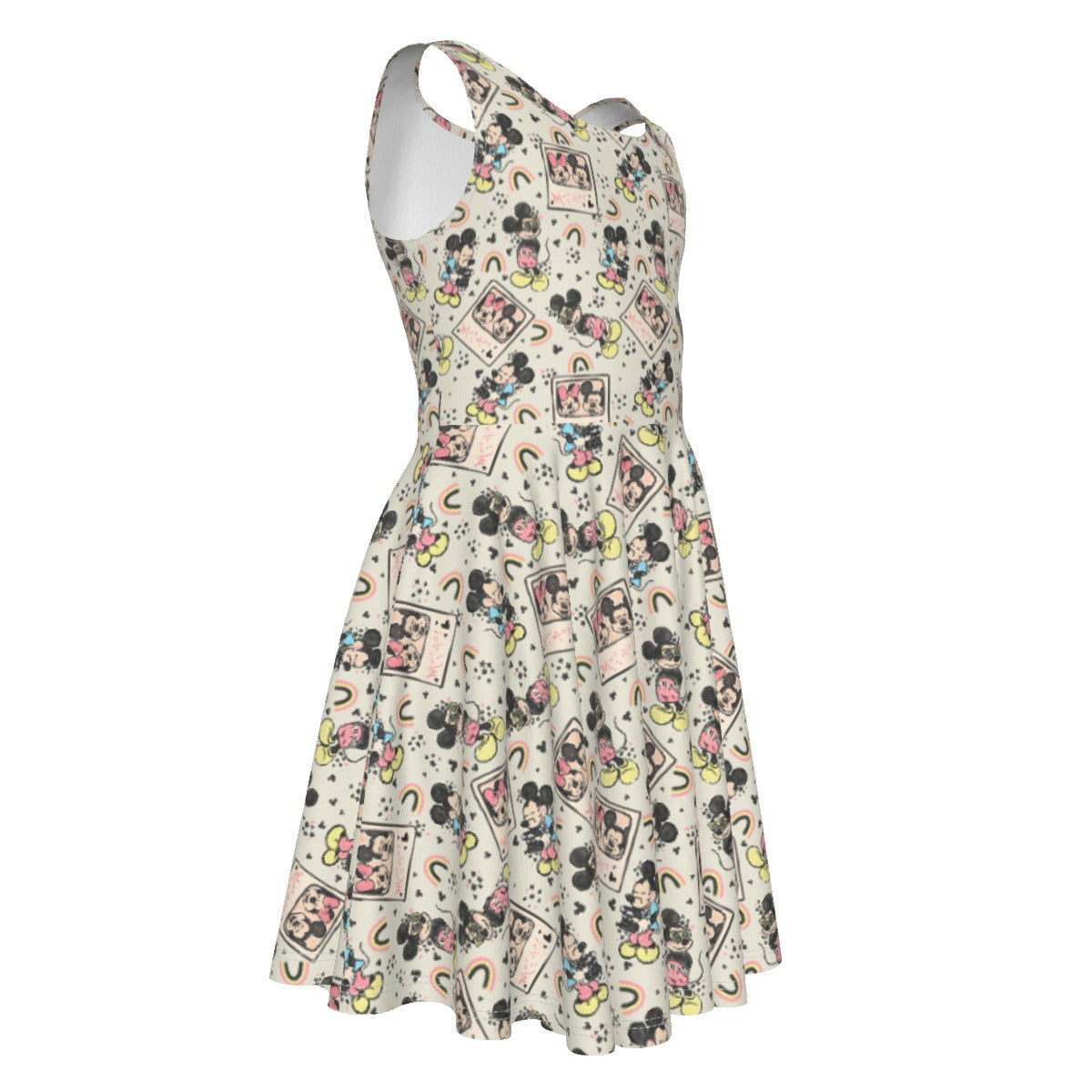 Retro Camera Mouse - Kid's Sleeveless Skater Dress