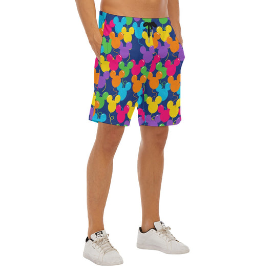Bright Mouse Ear Balloons - Men’s Pocket Beach Shorts