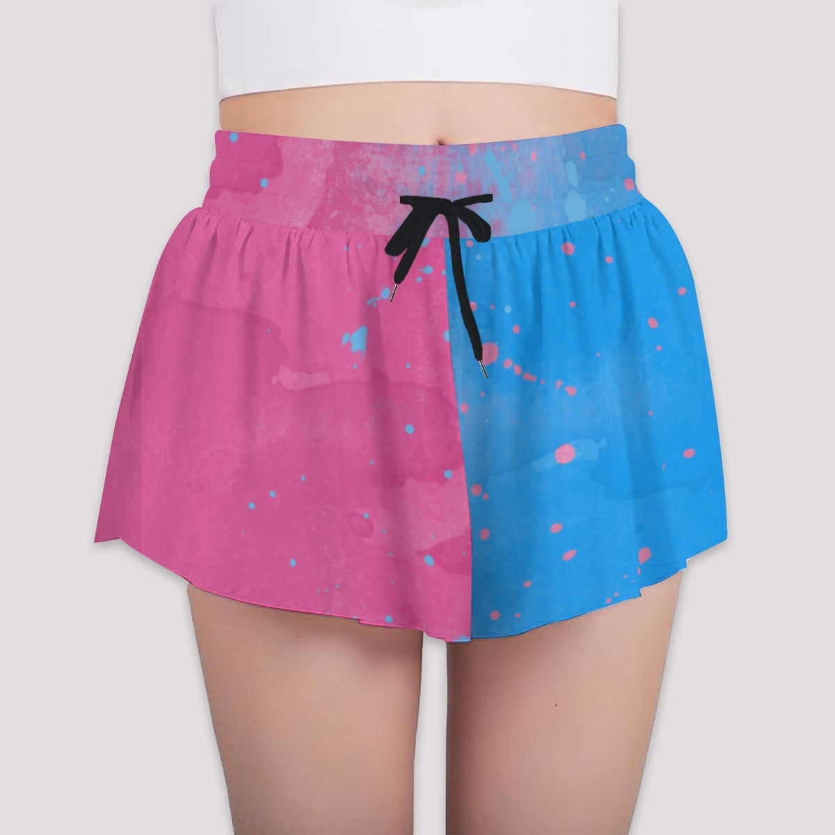 Pink or Blue Fairytale Dress - Girls’ Flowy Pocket Shorts