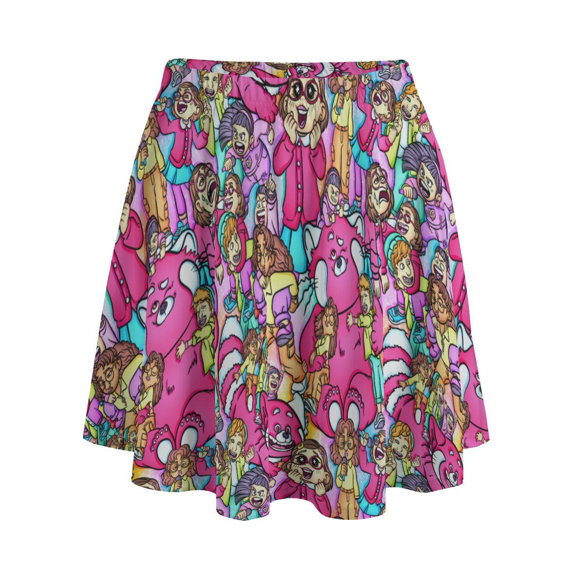 Red Panda Chaos Scenes - Women's Pocket Skater Skirt
