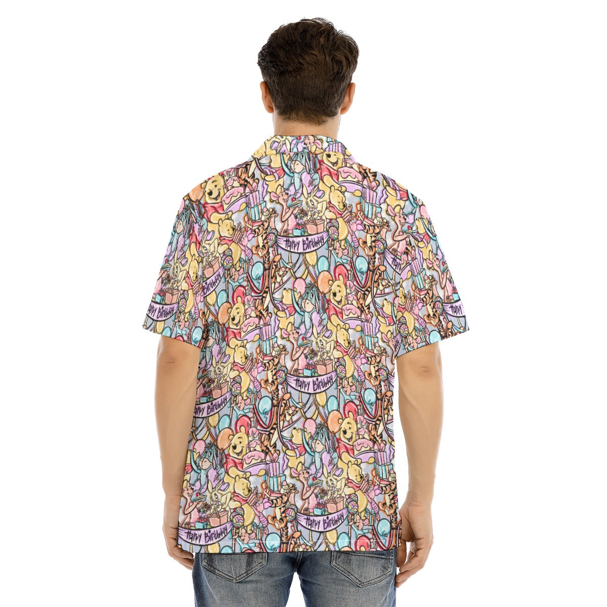 Birthday Bash in the Woods - Men's Hawaiian Button Up Shirt