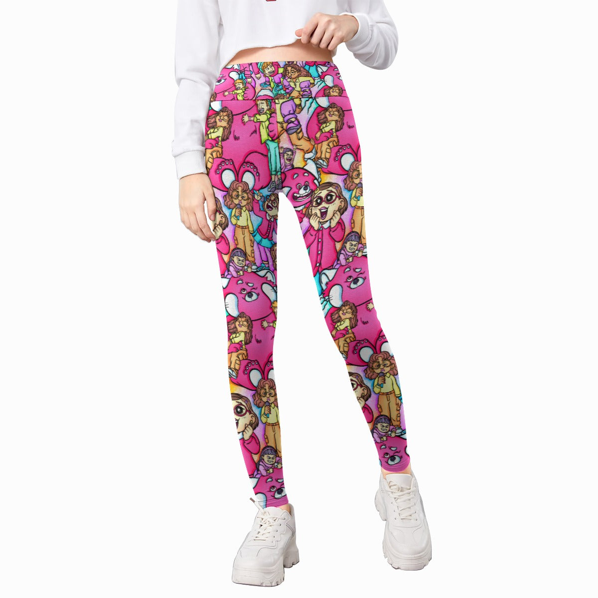Red Panda Chaos Scenes - Kid's Leggings