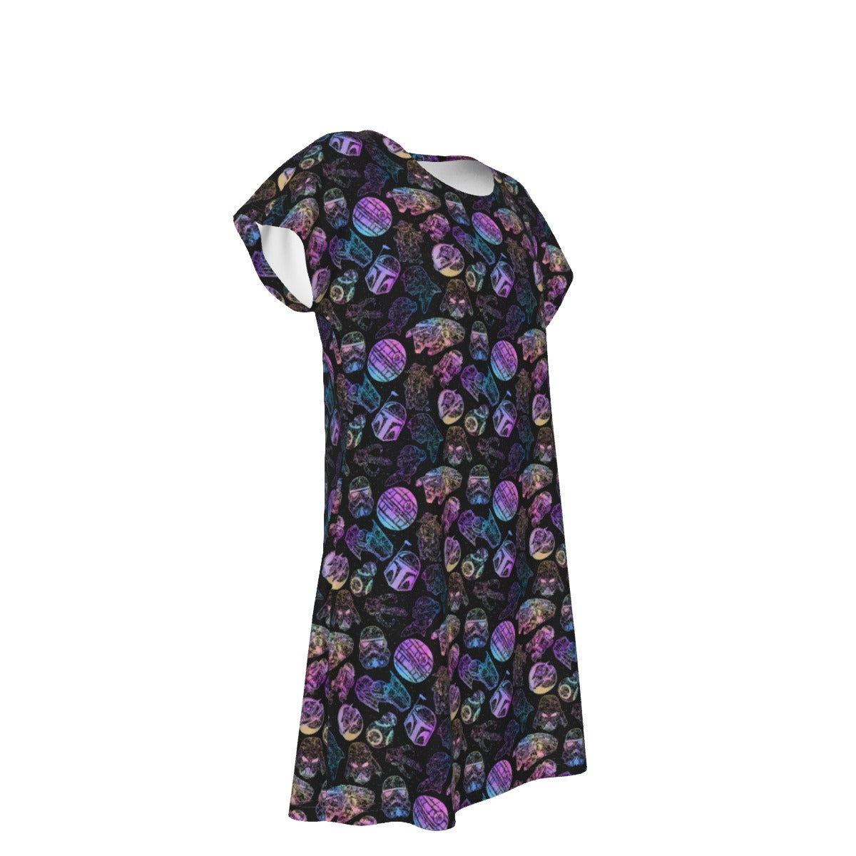 Watercolor Galactic Mandalas - Women's T-Shirt Dress