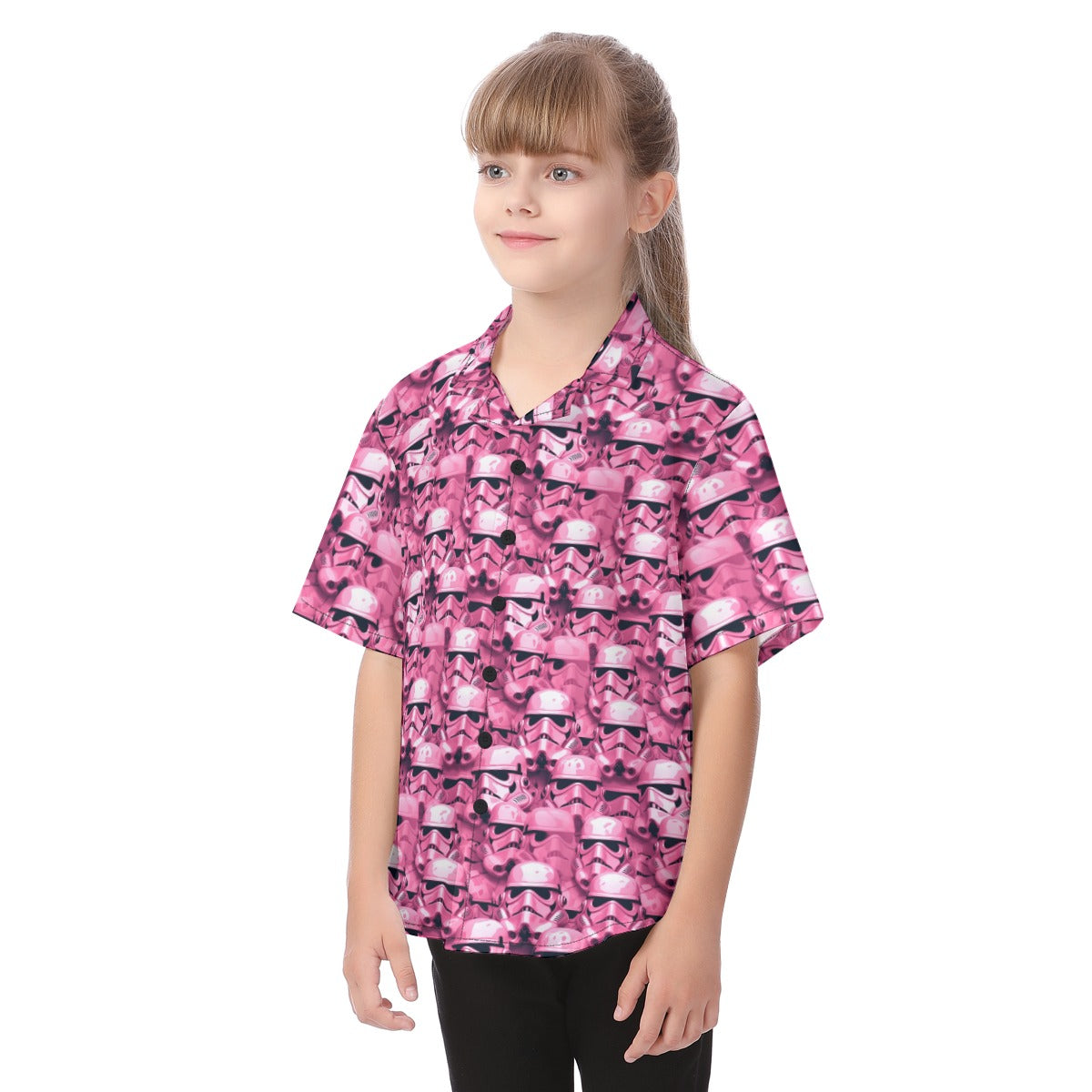 Pink Helmet Battalion - Kid's Hawaiian Button Up Shirt