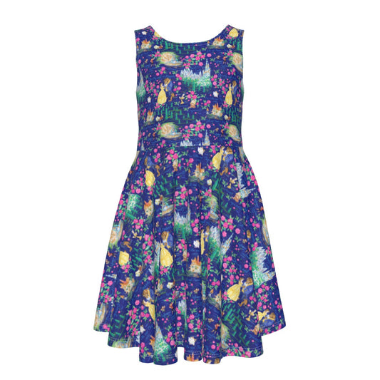 Belle’s Enchanted Forest - Kid's Sleeveless Skater Dress