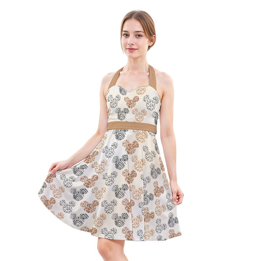 Safari Mouse Ears - Women's Halter Vintage Pocket Dress