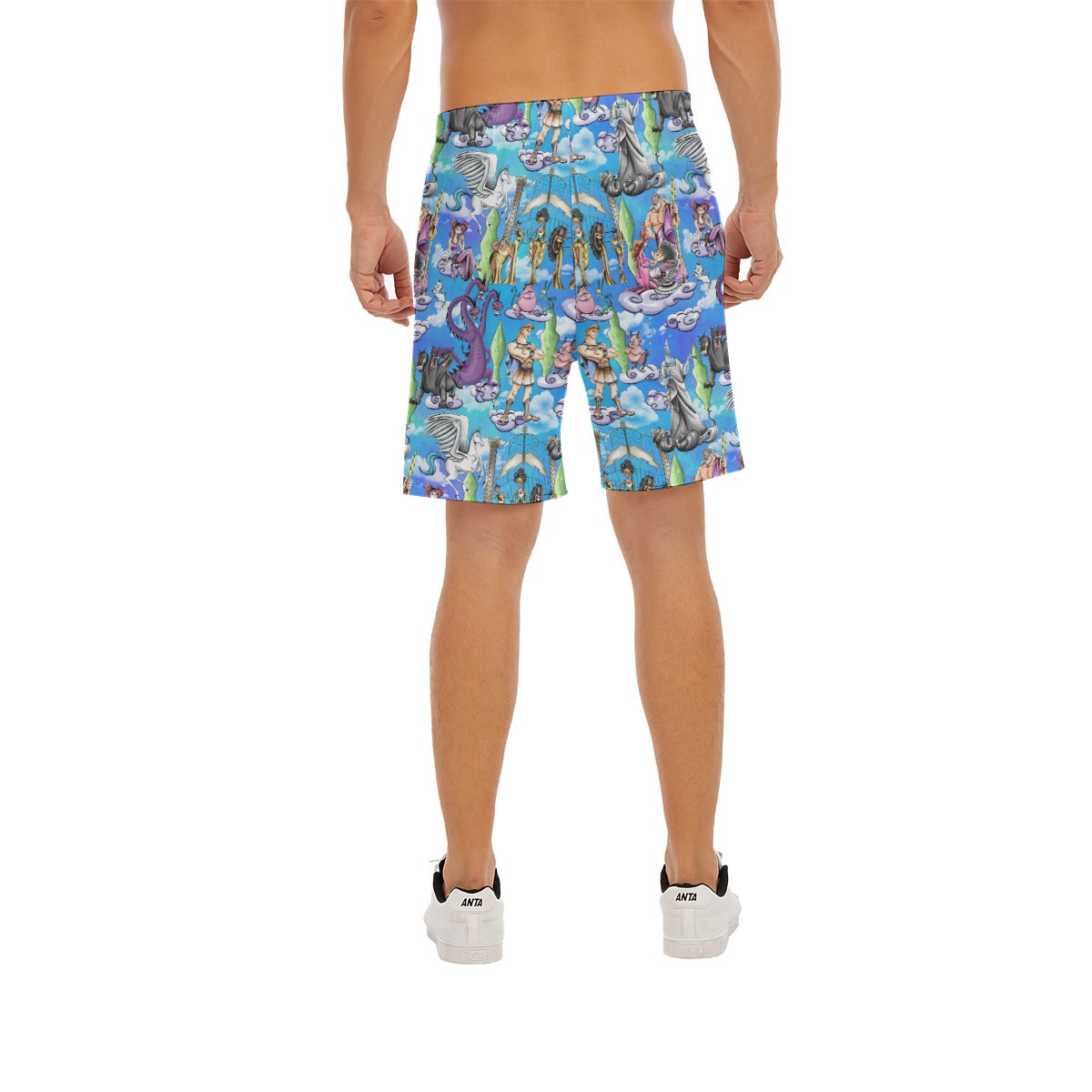 Mythic Hero Chaos Clouds - Men’s Pocket Beach Shorts