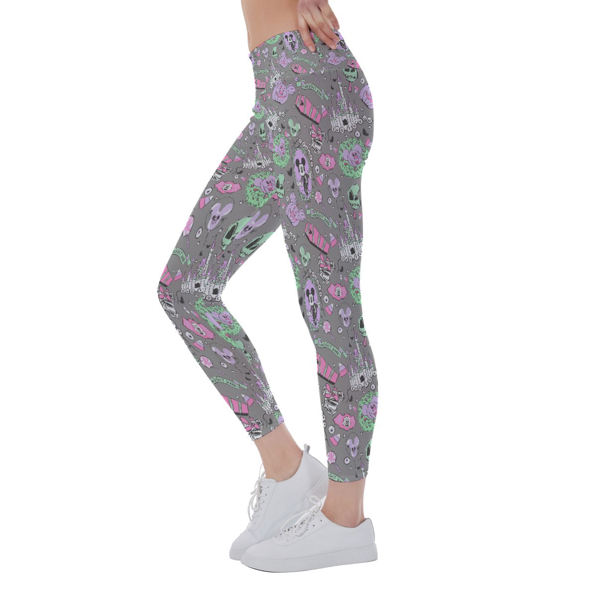 Pastel Spooky Candy - Women's Yoga Leggings