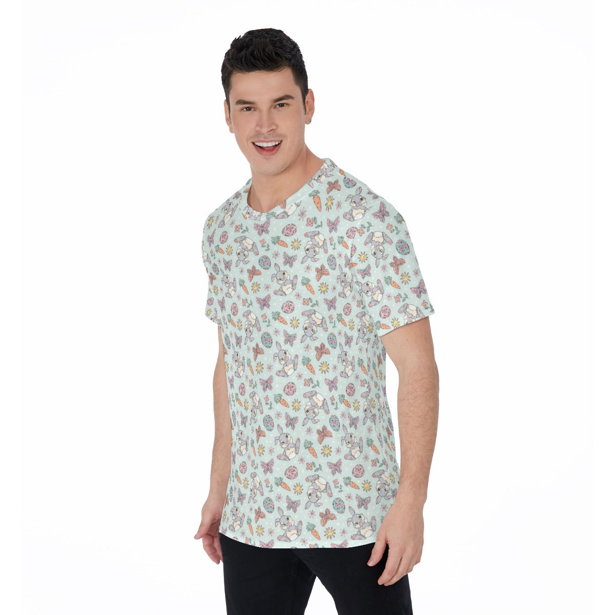 Springtime Bunny Cheer - Men's Short Sleeve T-Shirt