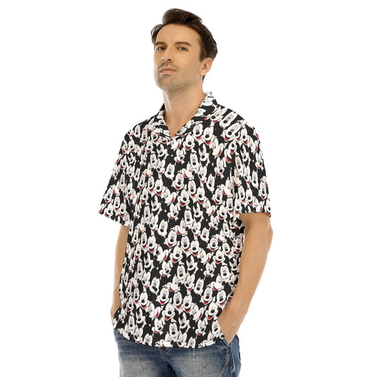 Many Faces of Classic Mouse - Men's Hawaiian Button Up Shirt
