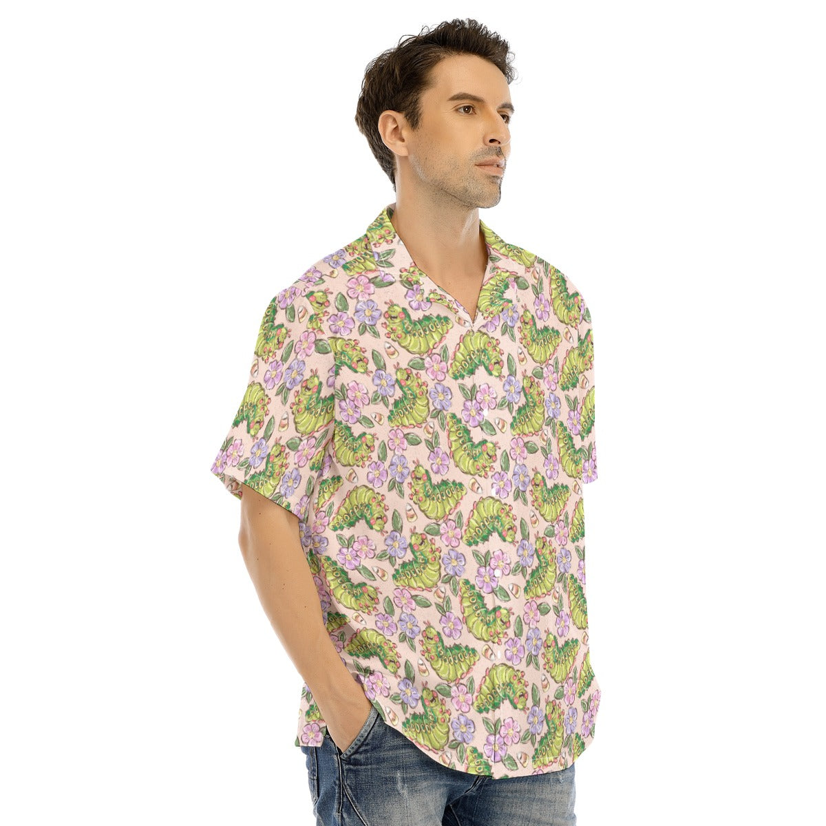 Floral Heimlich A Bug's Life - Men's Hawaiian Button Up Shirt