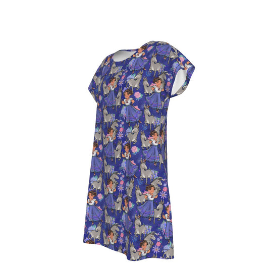 Whimsical Strong Heroine - Women's T-Shirt Dress