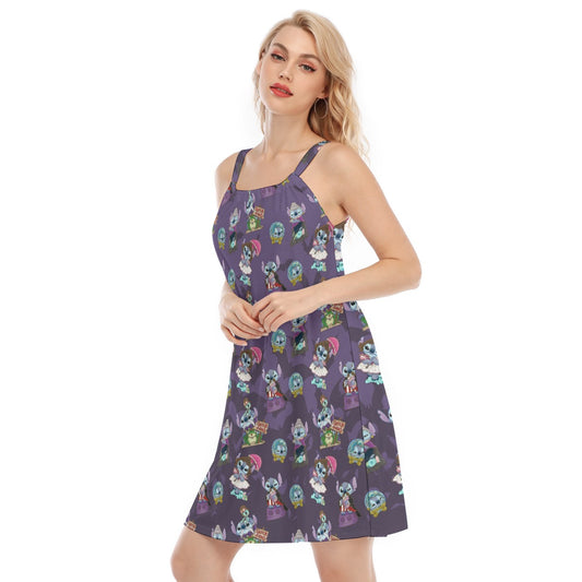 Haunted Alien Portraits - Women’s Adjustable Sundress