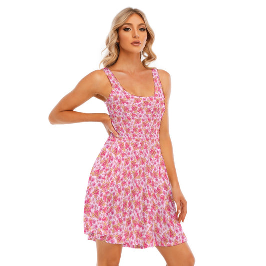 Summer Fruits - Strawberry - Women's Sleeveless Pocket Skater Dress