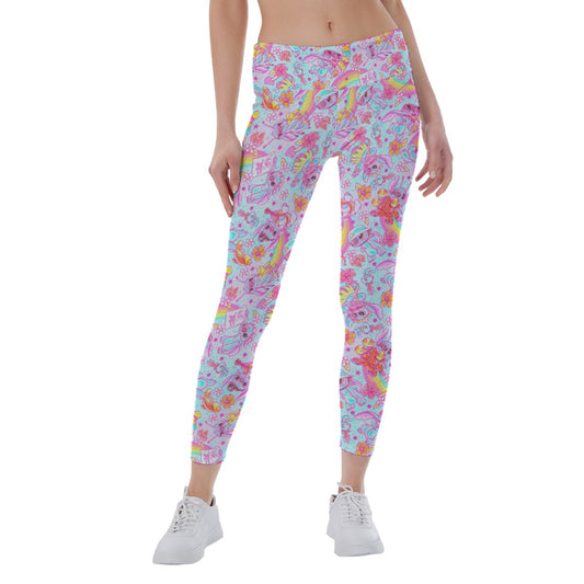 Neon Rainbow Mischief - Women's Yoga Leggings