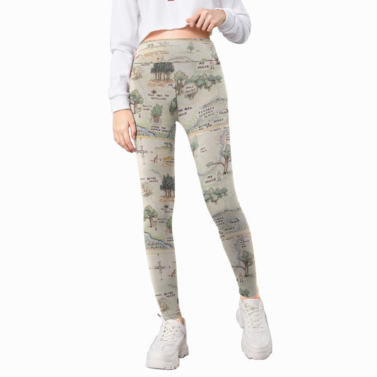 Hundred Acre Map - Kid's Leggings